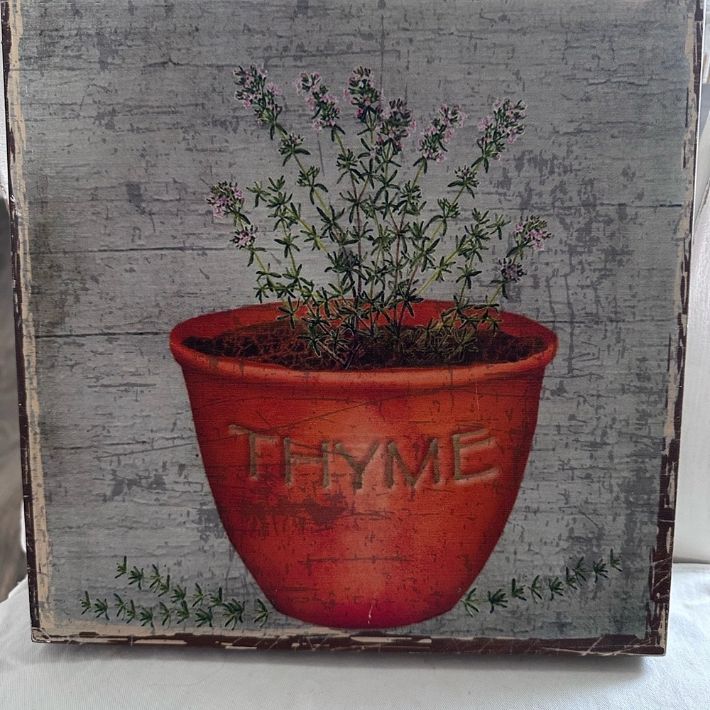 Herb Wall Art wood box